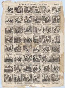 Broadside with 48 scenes telling the story of the chicken (social advancement and decline) MET DP875714