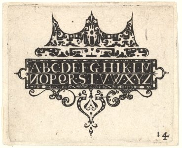 Blackwork Print with the Alphabet MET DP827200