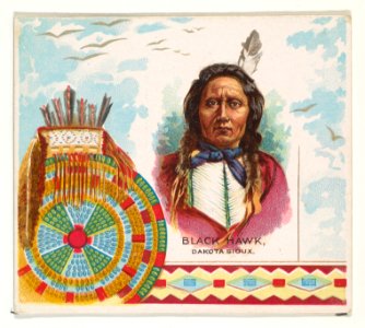 Black Hawk, Dakota Sioux, from the American Indian Chiefs series (N36) for Allen & Ginter Cigarettes MET DP838943