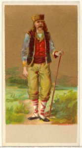 Bulgaria, from the Natives in Costume series (N16), Teofani Issue, for Allen & Ginter Cigarettes Brands MET DP834866. Free illustration for personal and commercial use.