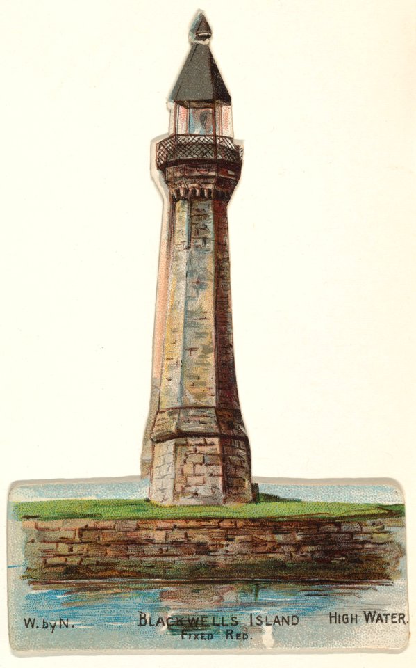 Blackwells Island, from the Lighthouses series (N119) issued by Duke Sons & Co. to promote Honest Long Cut Tobacco MET DPB873699