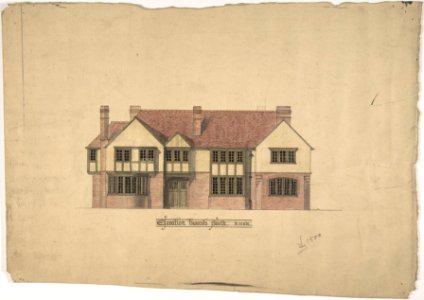 Brick House, Southern Elevation MET DP804296