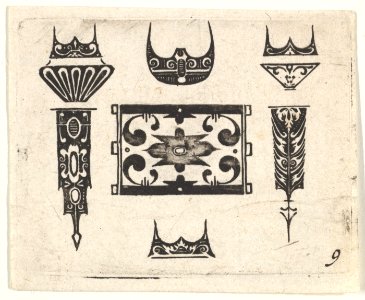 Blackwork Print with Nine Motifs MET DP827195