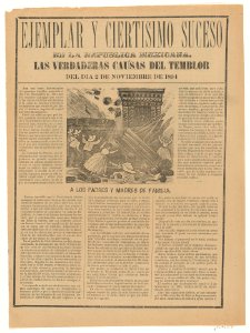 Broadsheet relating to the causes of the earthquake on 2 November 1894 MET DP869195