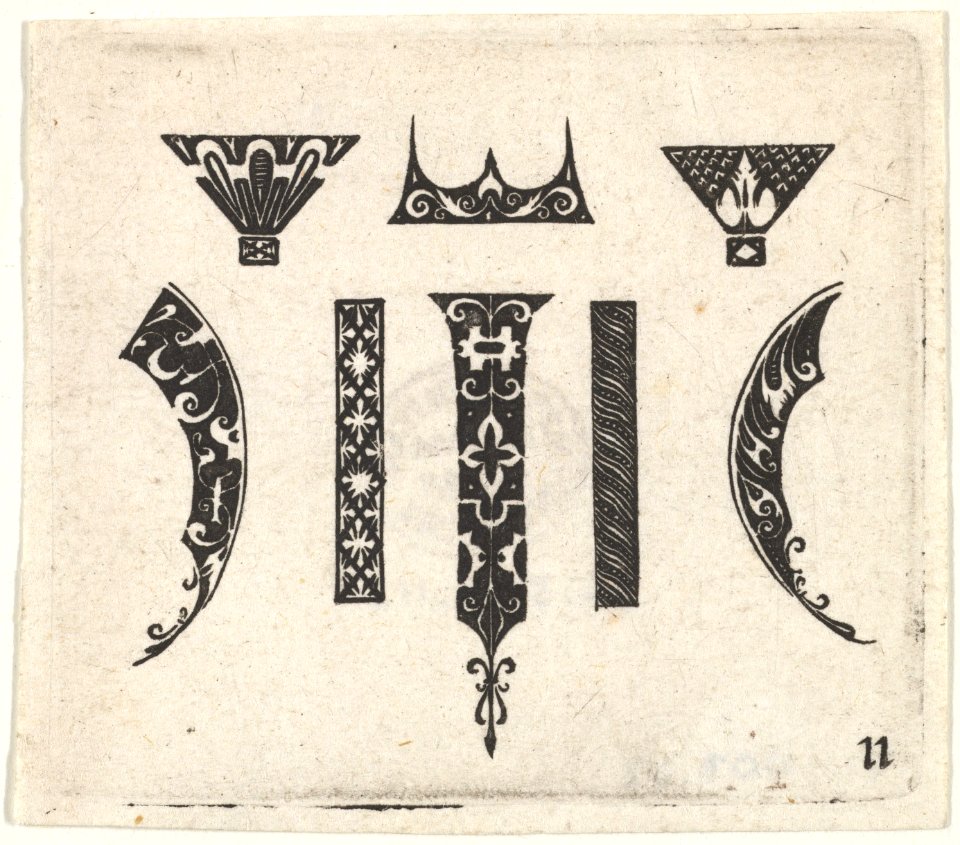 Blackwork Print with Eight Motifs MET DP827197