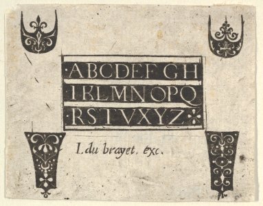 Blackwork Design with Alphabet and Four Jewelry Design Motifs MET DP837161