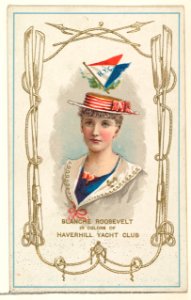 Blanche Roosevelt in Colors of Haverhill Yacht Club, from the Yacht Colors of the World series (N140) issued by Duke Sons & Co. to promote Honest Long Cut Tobacco MET DP865754