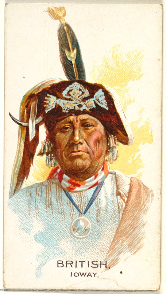 British, Ioway, from the American Indian Chiefs series (N2) for Allen & Ginter Cigarettes Brands MET DP828045