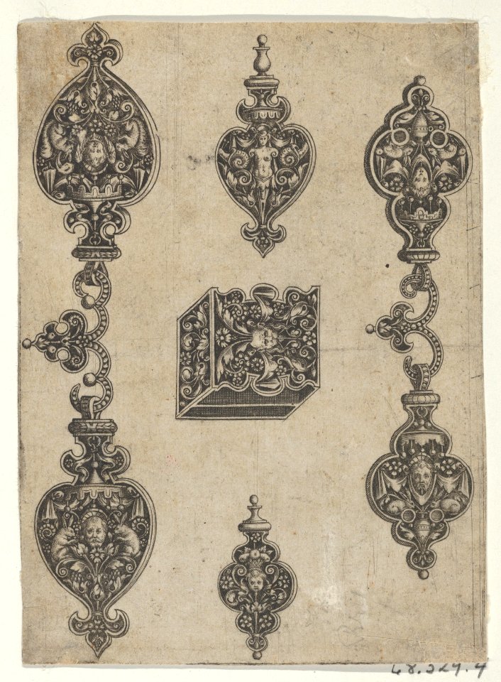 Blackwork Design for Broochs, Bracelets and Pendants MET DP837237