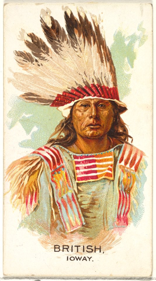 British, Ioway, from the American Indian Chiefs series (N2) for Allen & Ginter Cigarettes Brands MET DP828038