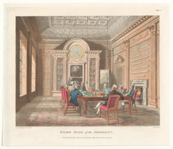 Board Room of the Admiralty (Microcosm of London, plate 3) MET DP873986