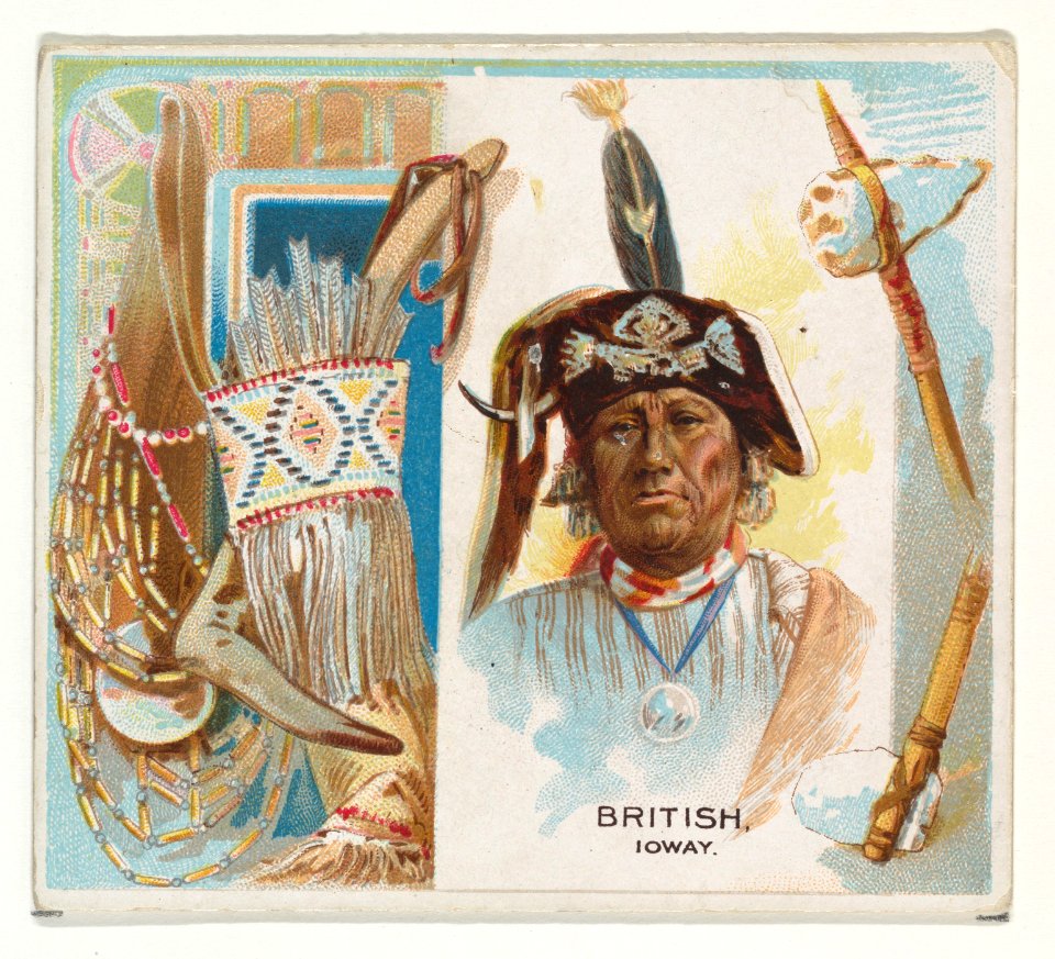 British, Ioway, from the American Indian Chiefs series (N36) for Allen & Ginter Cigarettes MET DP838921