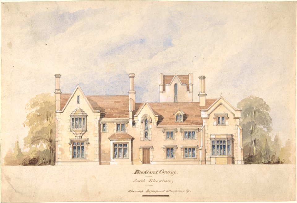 Buckland Grange, Proposed Alterations, South Elevation MET DP806216