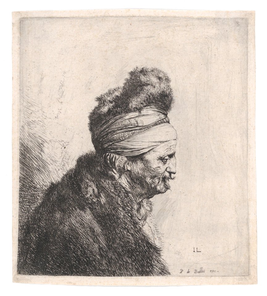 Bust of an Old Man Wearing a Fur Cap MET DP872911