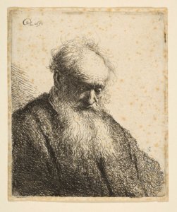 Bust of an Old Man with Flowing Beard- the Head Inclined Three-Quarters Right MET DP814383