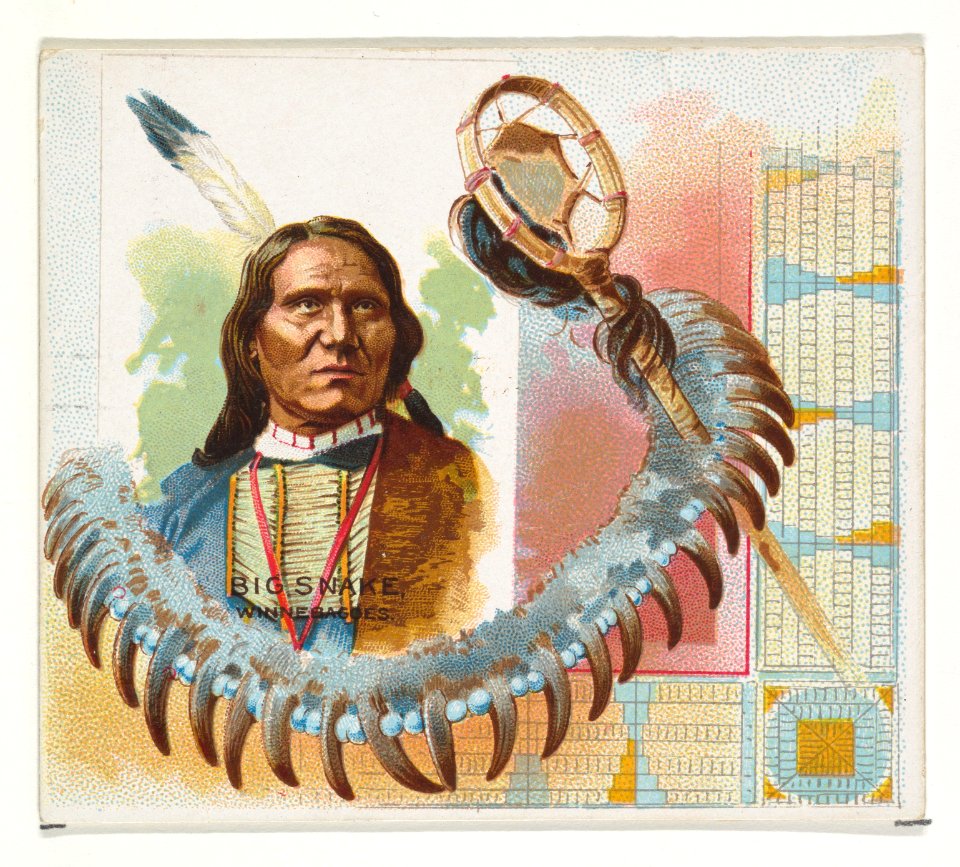 Big Snake, Winnebagoes, from the American Indian Chiefs series (N36) for Allen & Ginter Cigarettes MET DP838952