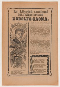 Broadsheet relating to the skillful bullfighter Rodolfo Gaona MET DP869130