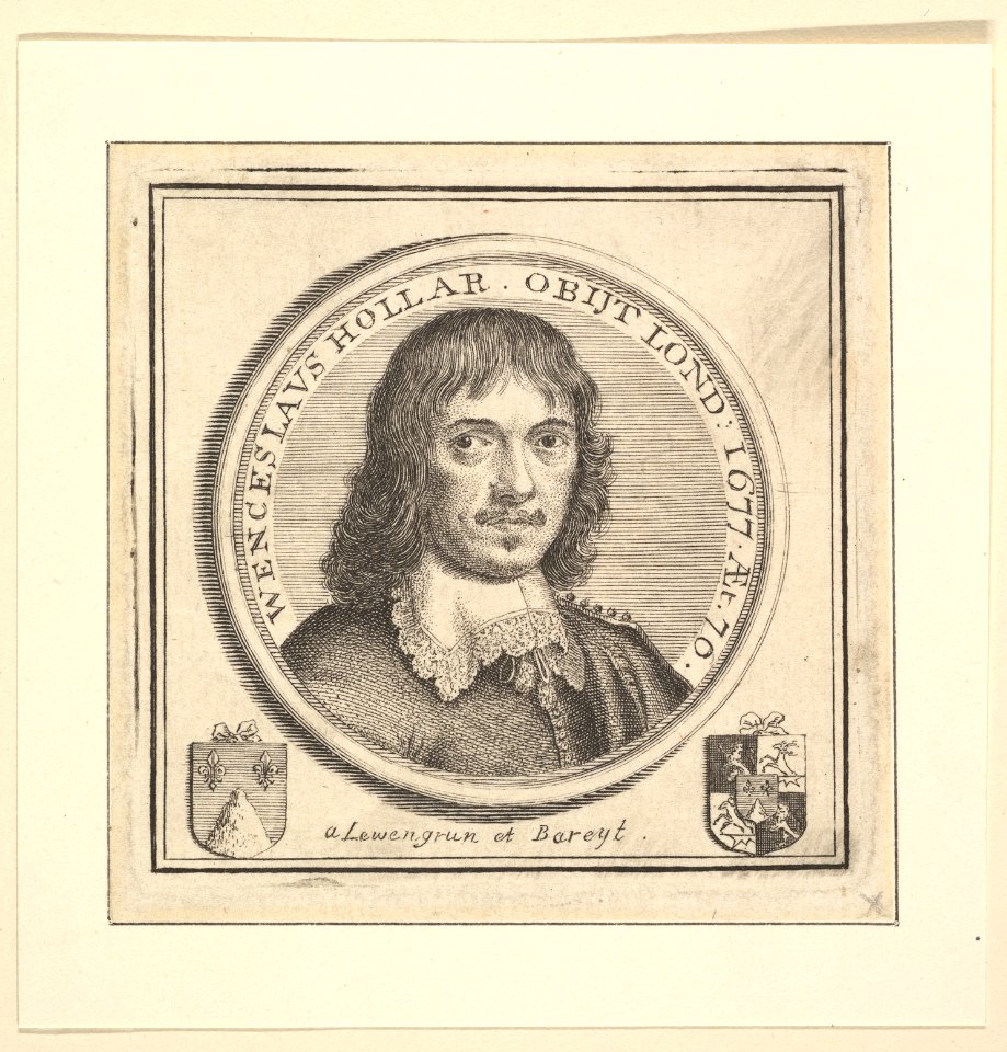 Bust of Hollar in a Circular Frame (published in Vertue's, Description of the Works of the Ingenious Delineator & Engraver, Wenceslaus Hollar) MET DP823576