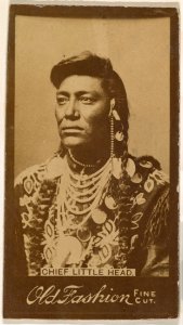 Chief Little Head, from the Indian Chiefs series (N681) promoting Old Fashion Fine Cut Tobacco MET DPB870024