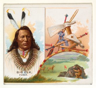 Big Elk, Ponca, from the American Indian Chiefs series (N36) for Allen & Ginter Cigarettes MET DP838932