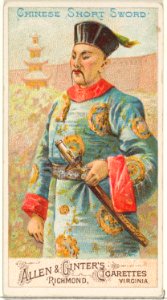 Chinese Short Sword, from the Arms of All Nations series (N3) for Allen & Ginter Cigarettes Brands MET DP828700