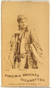Card 417, Rhea, from the Actors and Actresses series (N45, Type 1) for Virginia Brights Cigarettes MET DP829871