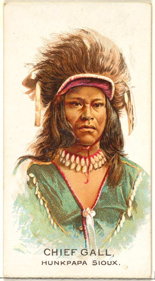 Chief Gall, Hunkpapa Sioux, from the American Indian Chiefs series (N2) for Allen & Ginter Cigarettes Brands MET DP828040