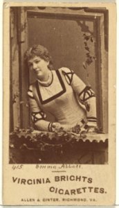 Card 415, Emma Abbott, from the Actors and Actresses series (N45, Type 1) for Virginia Brights Cigarettes MET DP828859