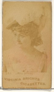 Card 422, Miss Young, from the Actors and Actresses series (N45, Type 1) for Virginia Brights Cigarettes MET DP830363
