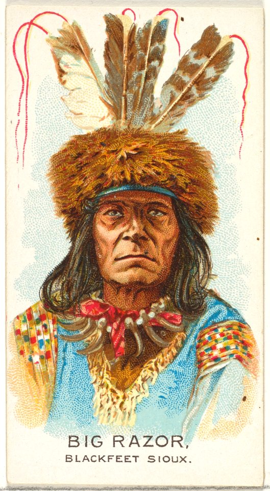 Big Razor, Blackfeet Sioux, from the American Indian Chiefs series (N2) for Allen & Ginter Cigarettes Brands MET DP828008