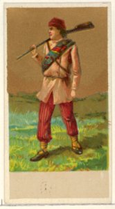 Canada, from the Natives in Costume series (N16), Teofani Issue, for Allen & Ginter Cigarettes Brands MET DP834867. Free illustration for personal and commercial use.