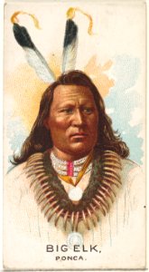 Big Elk, Ponca, from the American Indian Chiefs series (N2) for Allen & Ginter Cigarettes Brands MET DP828003