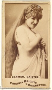 Carmen, Gaietée, from the Actors and Actresses series (N45, Type 1) for Virginia Brights Cigarettes MET DP829350