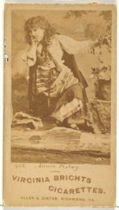 Card 416, Annie Pixley, from the Actors and Actresses series (N45, Type 1) for Virginia Brights Cigarettes MET DP829854
