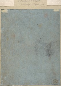 Bust of a Youth Looking to Upper Left (recto); Study of Drapery (verso) MET DP809497