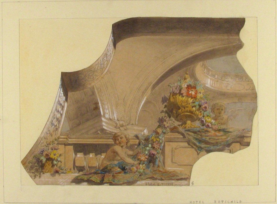 Ceiling and Cove Designs for Stairway, Hôtel Rothschild, Vienna MET 67.827.118