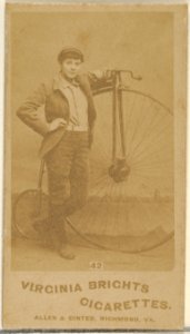 Card 42, from the Girl Cyclists series (N49) for Virginia Brights Cigarettes MET DP831762