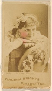 Card 430, Minnie Palmer, from the Actors and Actresses series (N45, Type 1) for Virginia Brights Cigarettes MET DP830500