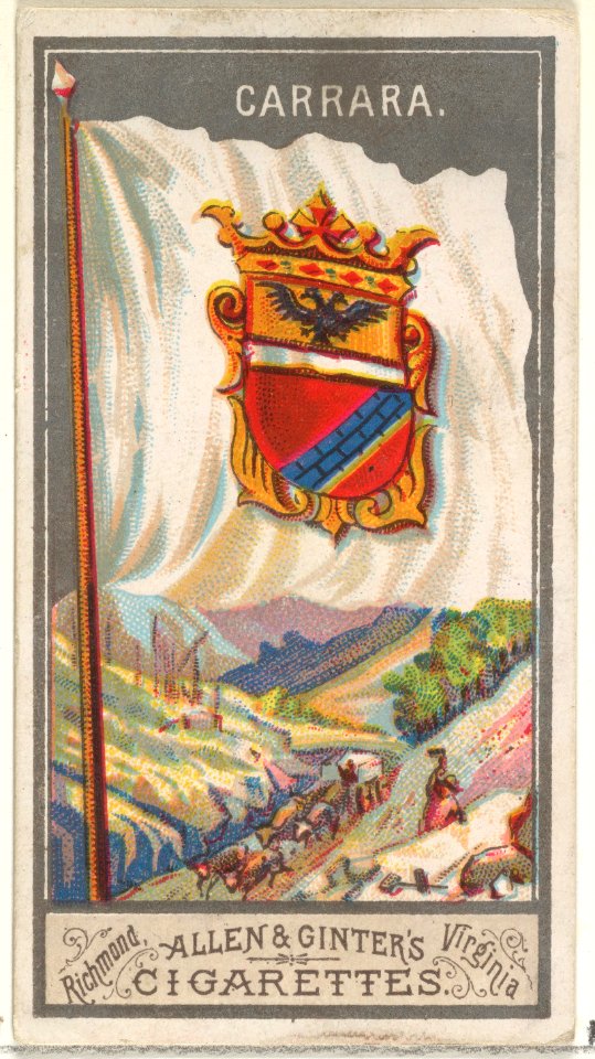 Carrara, from the City Flags series (N6) for Allen & Ginter Cigarettes Brands MET DP829238