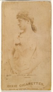 Card 411, Helen Dacre, from the Actors and Actresses series (N45, Type 1) for Virginia Brights Cigarettes MET DP830429