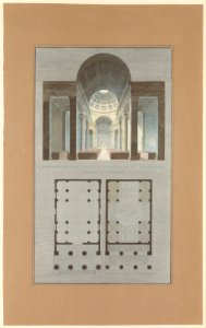 Church of the French Protestants (Eglise Français du Saint Esprit), New York (section and plan) MET DT998