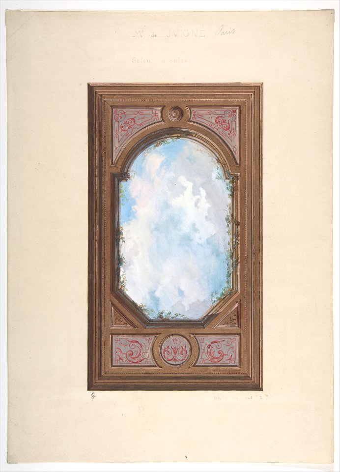 Ceiling design for Salon d'Entrée, Hôtel de Monsieur de Juigne, Paris, 1867 MET DP806938