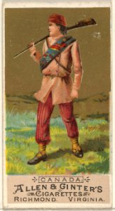 Canada, from the Natives in Costume series (N16) for Allen & Ginter Cigarettes Brands MET DP834819