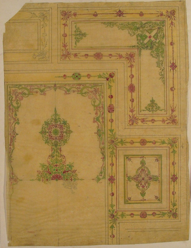 Ceiling Design in Moorish Style for the de la Rochejaquelein Family MET 67.827.44