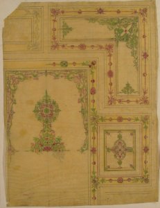 Ceiling Design in Moorish Style for the de la Rochejaquelein Family MET 67.827.44