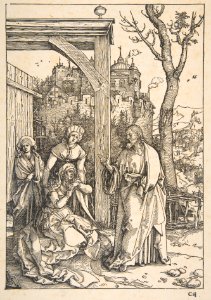 Christ Taking Leave of His Mother, from The Life of the Virgin, Latin Edition, 1511 MET DP816287