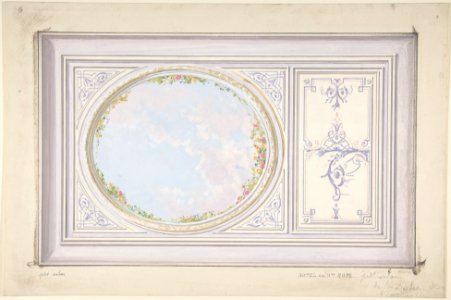 Ceiling Design for the "Petit Salon" of the Duchess of Newcastle, Hôtel Hope MET DP806919