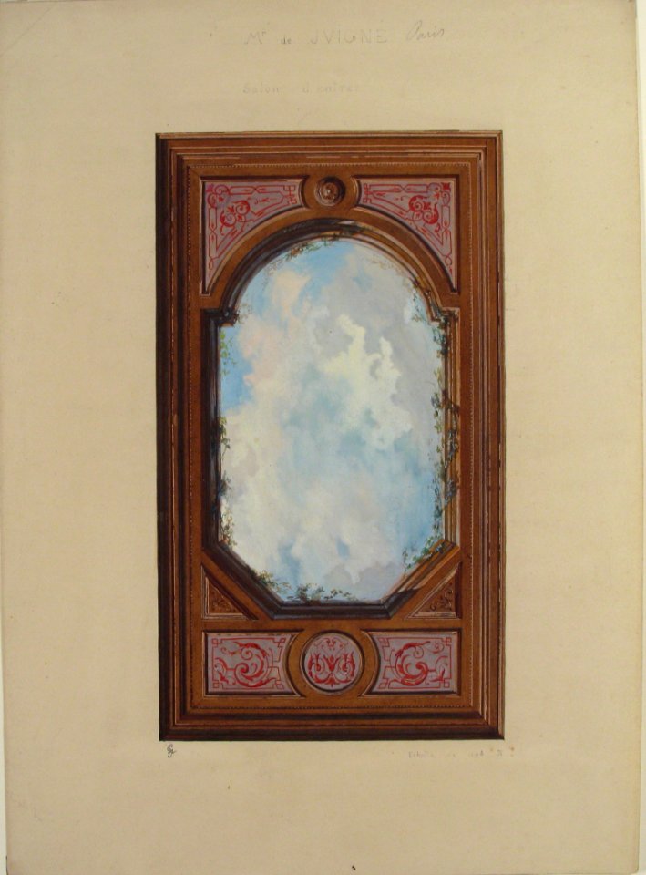 Ceiling design for Salon d'Entrée, Hôtel de Monsieur de Juigne, Paris, 1867 MET 67.827.117