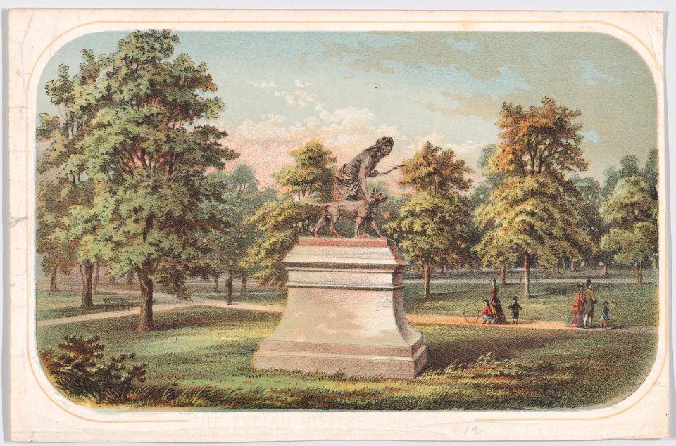 Central Park, Statue of the Indian Hunter MET DP861594
