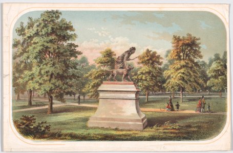 Central Park, Statue of the Indian Hunter MET DP861594
